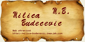 Milica Budečević vizit kartica